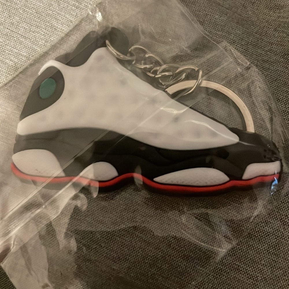 Black and White Sneaker Keychain